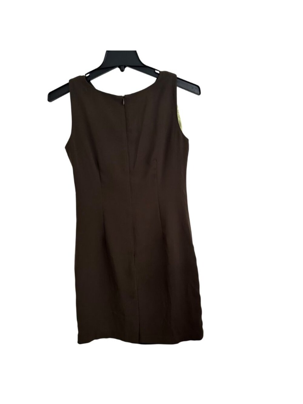 Amanda Smith Petites Brown Sleeveless Sheath Dress Size 8P Preppy Old Money NWT - Picture 3 of 8